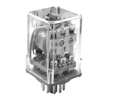 Rơle trung gian Hongfa,MINIATURE HIGH POWER RELAY, HF10FF,  JQX-10FF