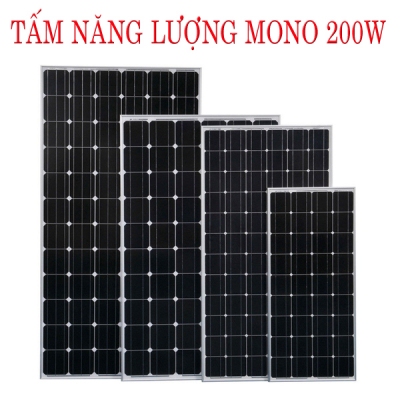 TẤM PIN NĂNG LƯỢNG MẶT TRỜI, CELL MONO 200W