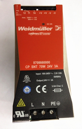 Bộ nguồn DC WEIDMULLER-8708660000-CP-SNT-70W-24V-3A