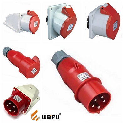 Ổ cắm-phích cắm công nghiệp Weipu Industrial plug TYP285, TYP685, TYP585, TYP2823, TYP3823, TYP5823, TYP6823 32A 5 chấu IP44