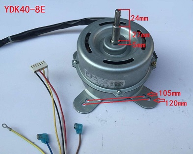 Động cơ quạt giải nhiệt điều hòa air conditioner fan motor YDK40-8E, YDK40-8K