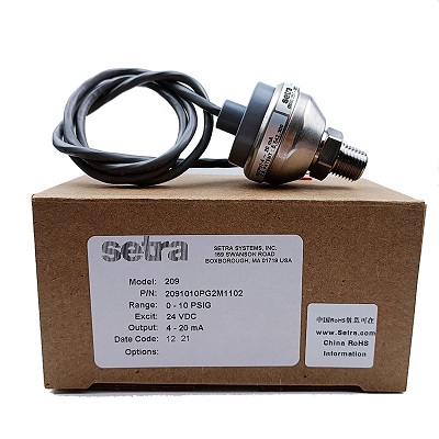 Setra C209 liquid gas water pipe pressure transmitter 2091200PG2M1102 pressure sensor