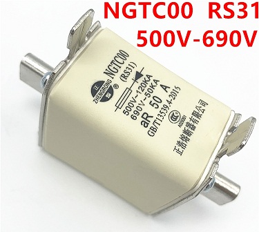 cầu chì sứ, Fuse NGTC00 RS31 50A63A aR 500V-120KA 690V-50KA