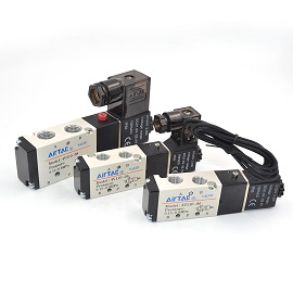 Van điện từ, van khí nén, Airtac solenoid valve 4V310-10 4V320-10 4V330C-10 DC24V